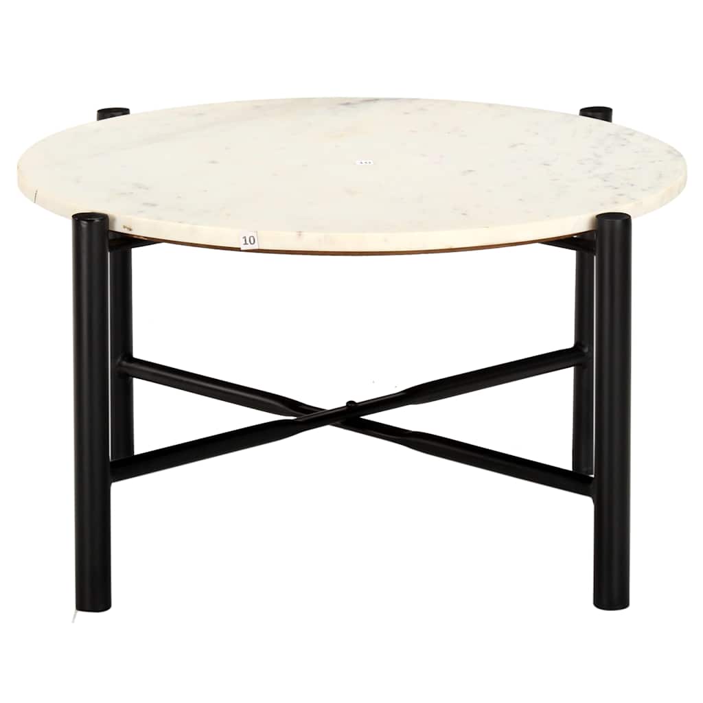 vidaXL Salontafel 60x60x35 cm echt steen met marmeren textuur groen
