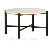 vidaXL Salontafel 60x60x35 cm echt steen met marmeren textuur groen
