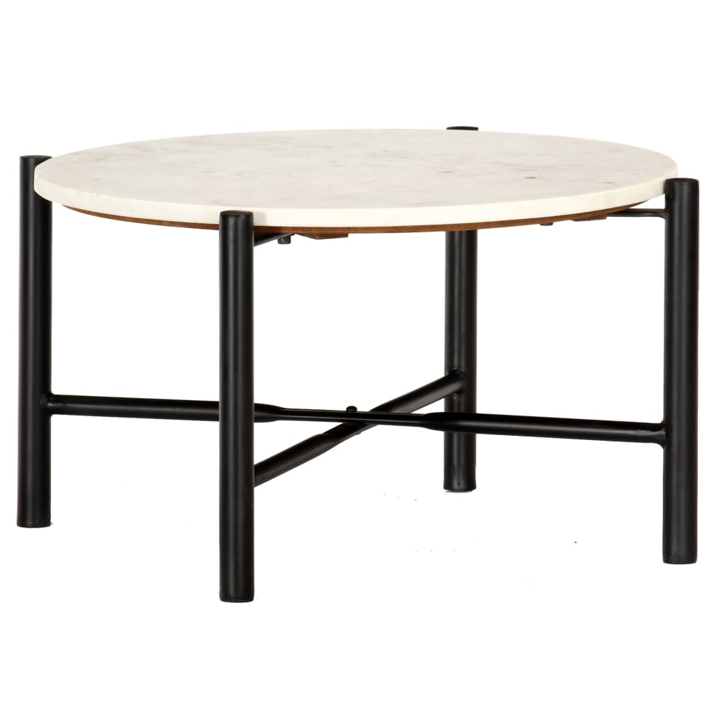 vidaXL Salontafel 60x60x35 cm echt steen met marmeren textuur groen