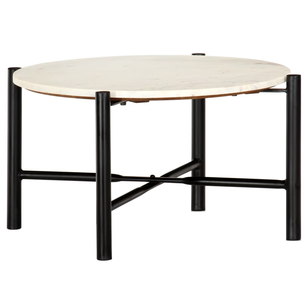 vidaXL Salontafel 60x60x35 cm echt steen met marmeren textuur groen