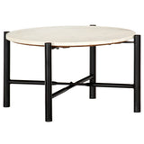 vidaXL Salontafel 60x60x35 cm echt steen met marmeren textuur groen