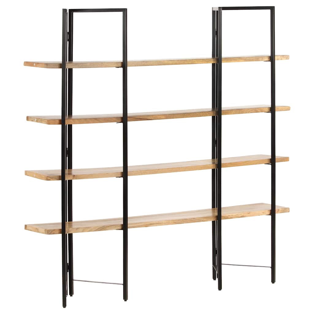 vidaXL Boekenkast met 4 schappen 160x35x160 cm massief mangohout