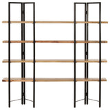 vidaXL Boekenkast met 4 schappen 160x35x160 cm massief mangohout