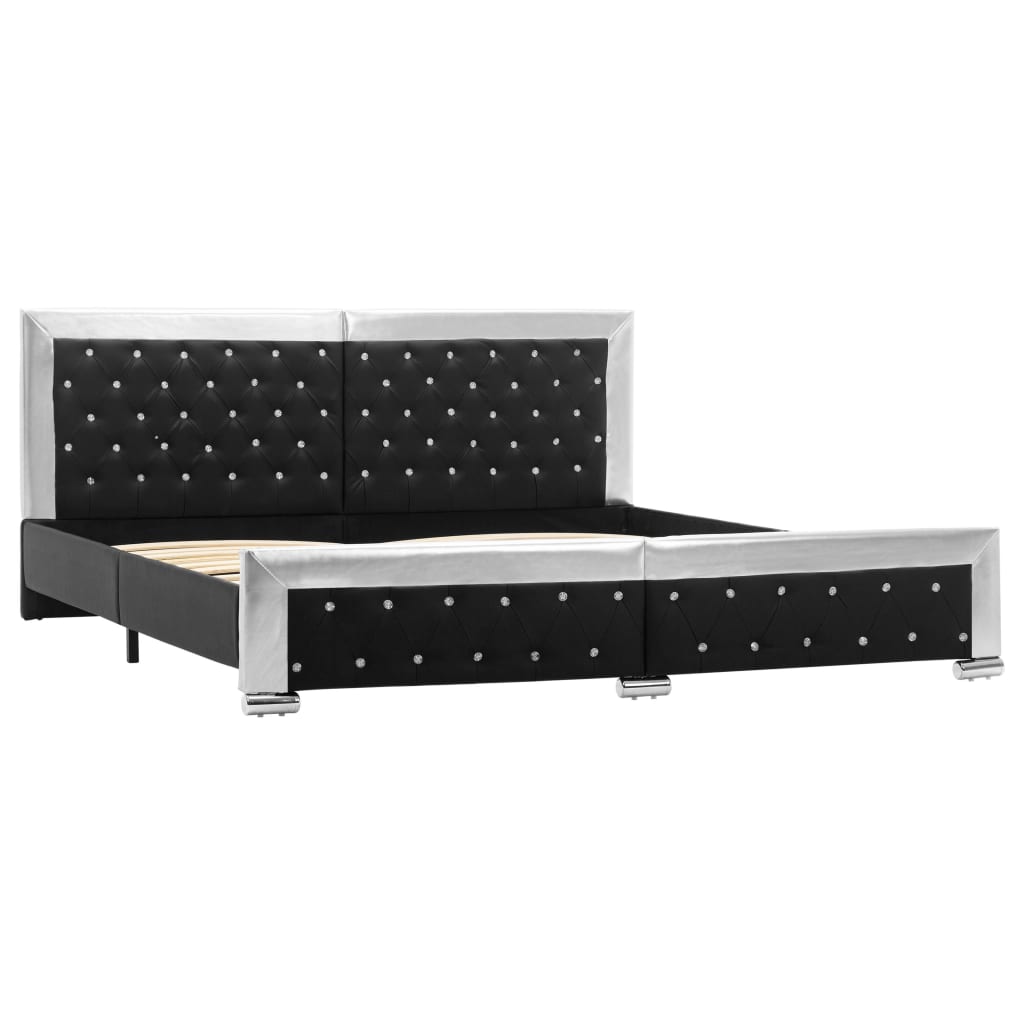 vidaXL Bedframe kunstleer zwart 180x200 cm