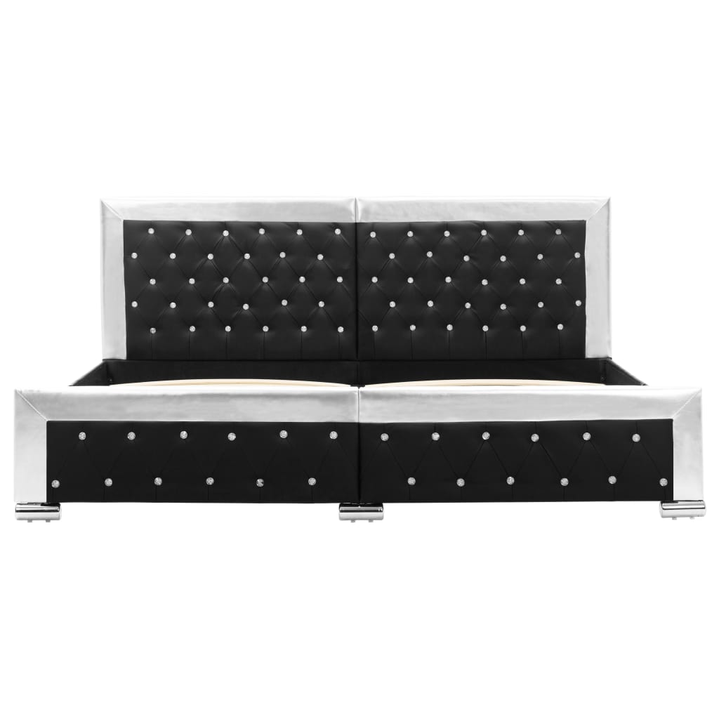 vidaXL Bedframe kunstleer zwart 180x200 cm
