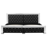 vidaXL Bedframe kunstleer zwart 180x200 cm