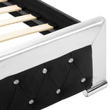 vidaXL Bedframe kunstleer zwart 180x200 cm