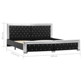 vidaXL Bedframe kunstleer zwart 180x200 cm