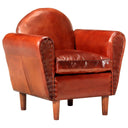 vidaXL Kuipstoel 77x65x79 cm echt leer bruin