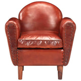 vidaXL Kuipstoel 77x65x79 cm echt leer bruin