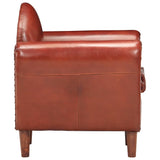 vidaXL Kuipstoel 77x65x79 cm echt leer bruin