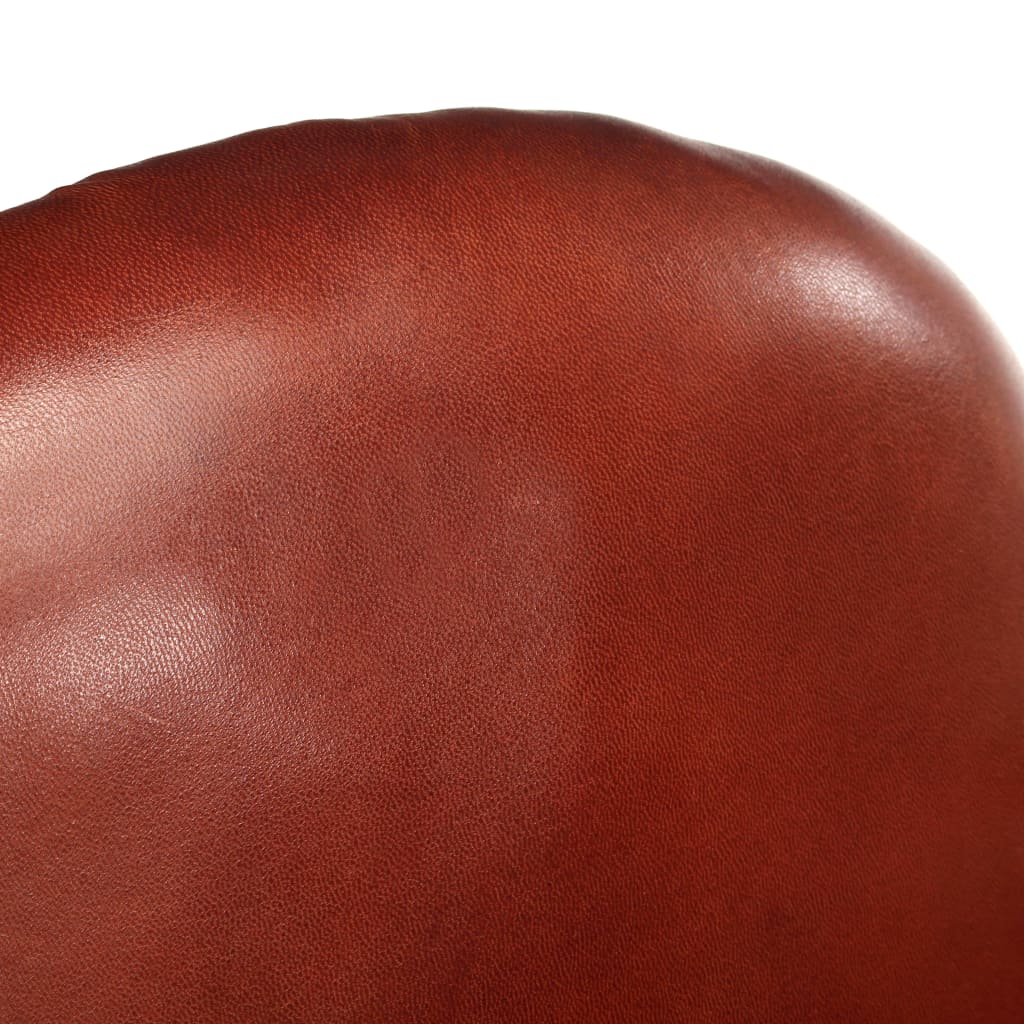 vidaXL Kuipstoel 77x65x79 cm echt leer bruin