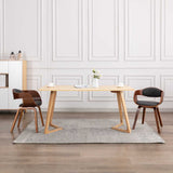 vidaXL Eetkamerstoelen 2 st gebogen hout en kunstleer