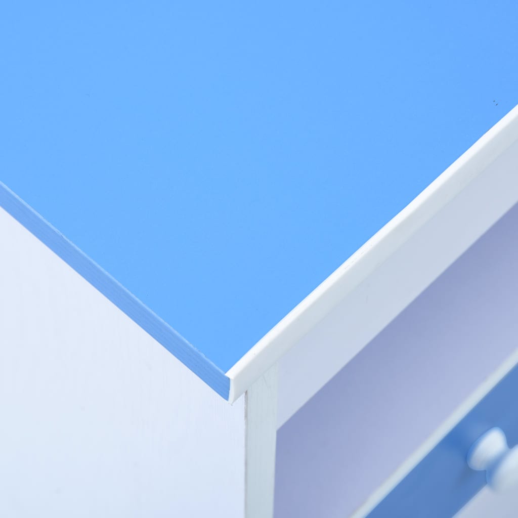 vidaXL Kindertekentafel/-bureau kantelbaar blauw en wit
