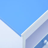 vidaXL Kindertekentafel/-bureau kantelbaar blauw en wit