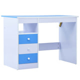vidaXL Kindertekentafel/-bureau kantelbaar blauw en wit