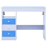 vidaXL Kindertekentafel/-bureau kantelbaar blauw en wit