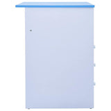 vidaXL Kindertekentafel/-bureau kantelbaar blauw en wit