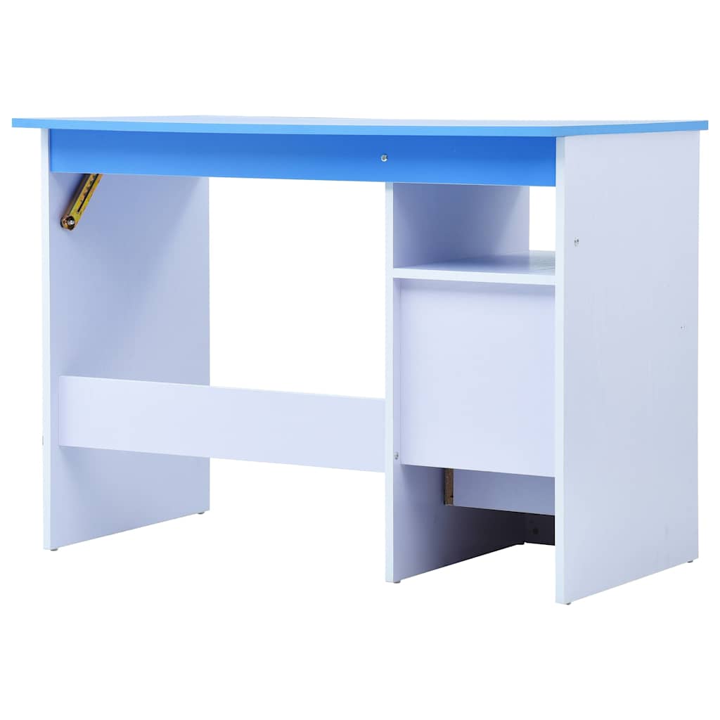 vidaXL Kindertekentafel/-bureau kantelbaar blauw en wit