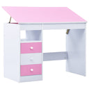 vidaXL Kindertekentafel/-bureau kantelbaar blauw en wit