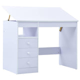 vidaXL Kindertekentafel/-bureau kantelbaar blauw en wit