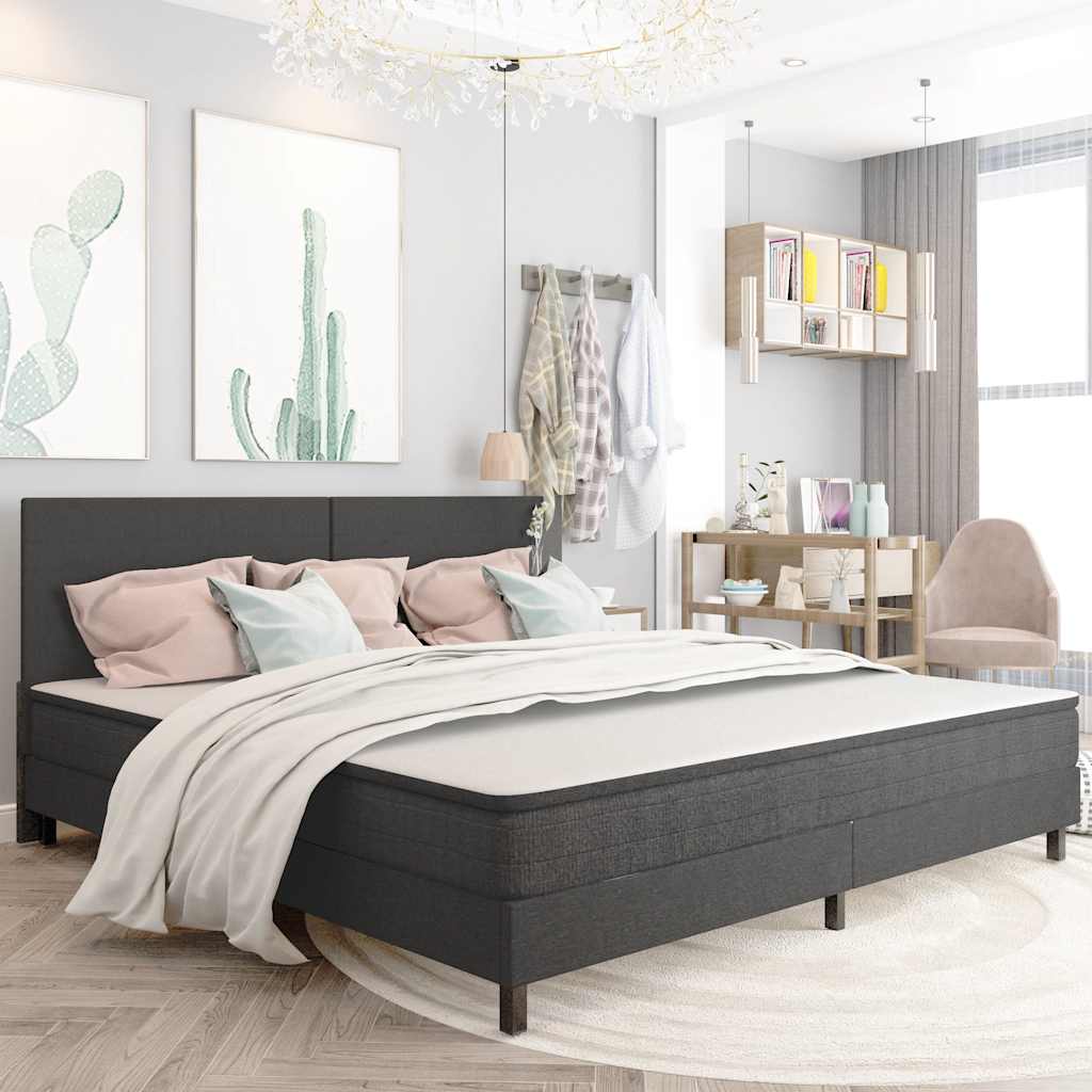 vidaXL Fabric Divan Bed Frame Grey 80x200 cm