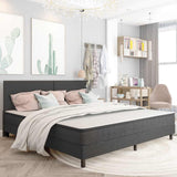 vidaXL Fabric Divan Bed Frame Grey 80x200 cm