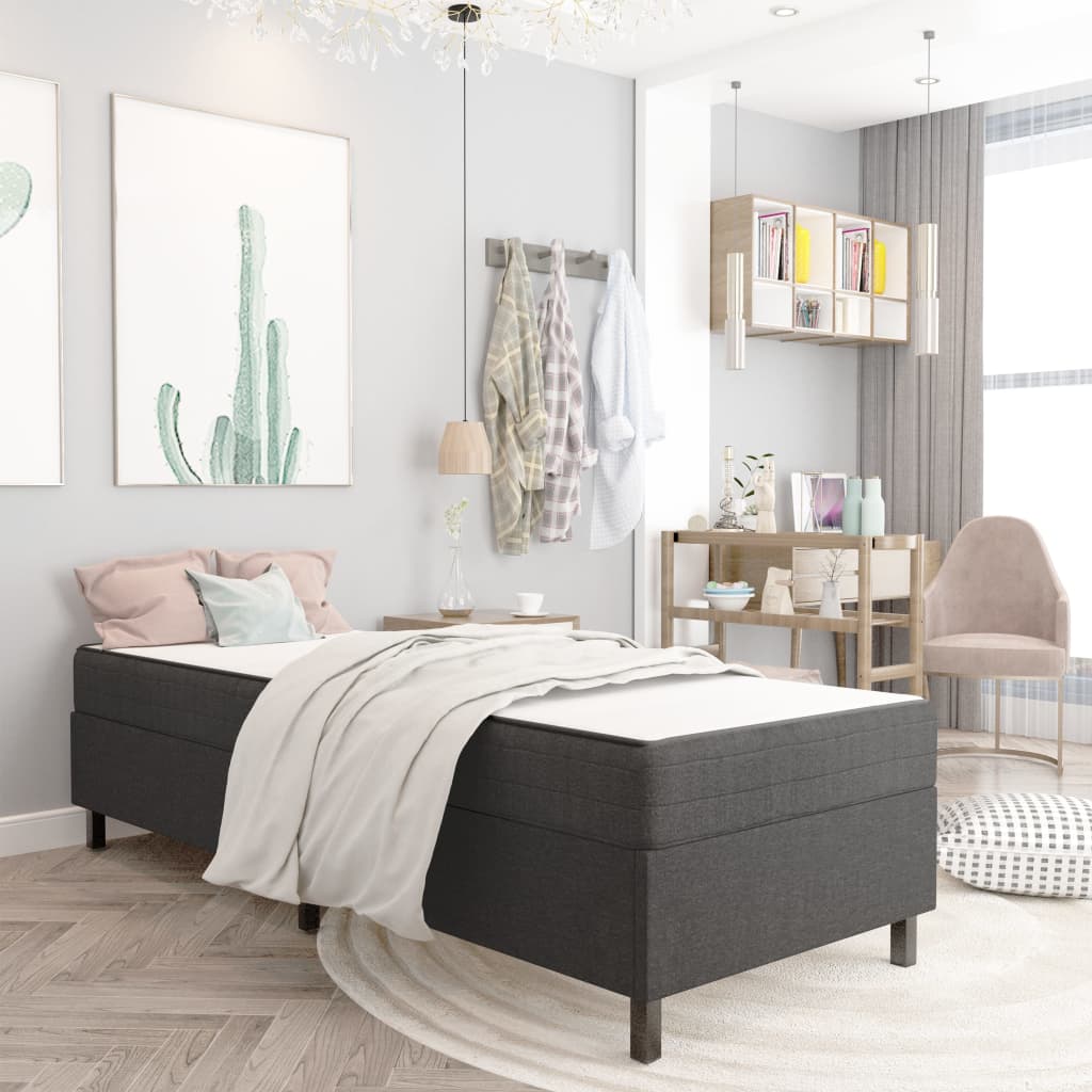 vidaXL Fabric Divan Bed Frame Grey 80x200 cm