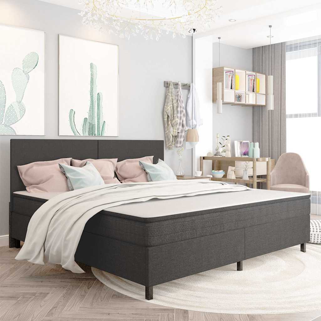 vidaXL Fabric Divan Bed Frame Grey 80x200 cm