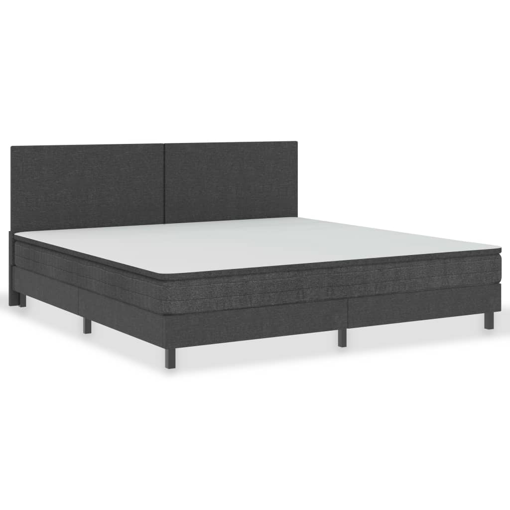 vidaXL Hoofdbord 140x200 cm stof donkergrijs