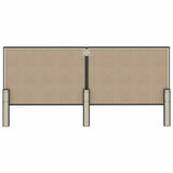 vidaXL Hoofdbord 140x200 cm stof donkergrijs