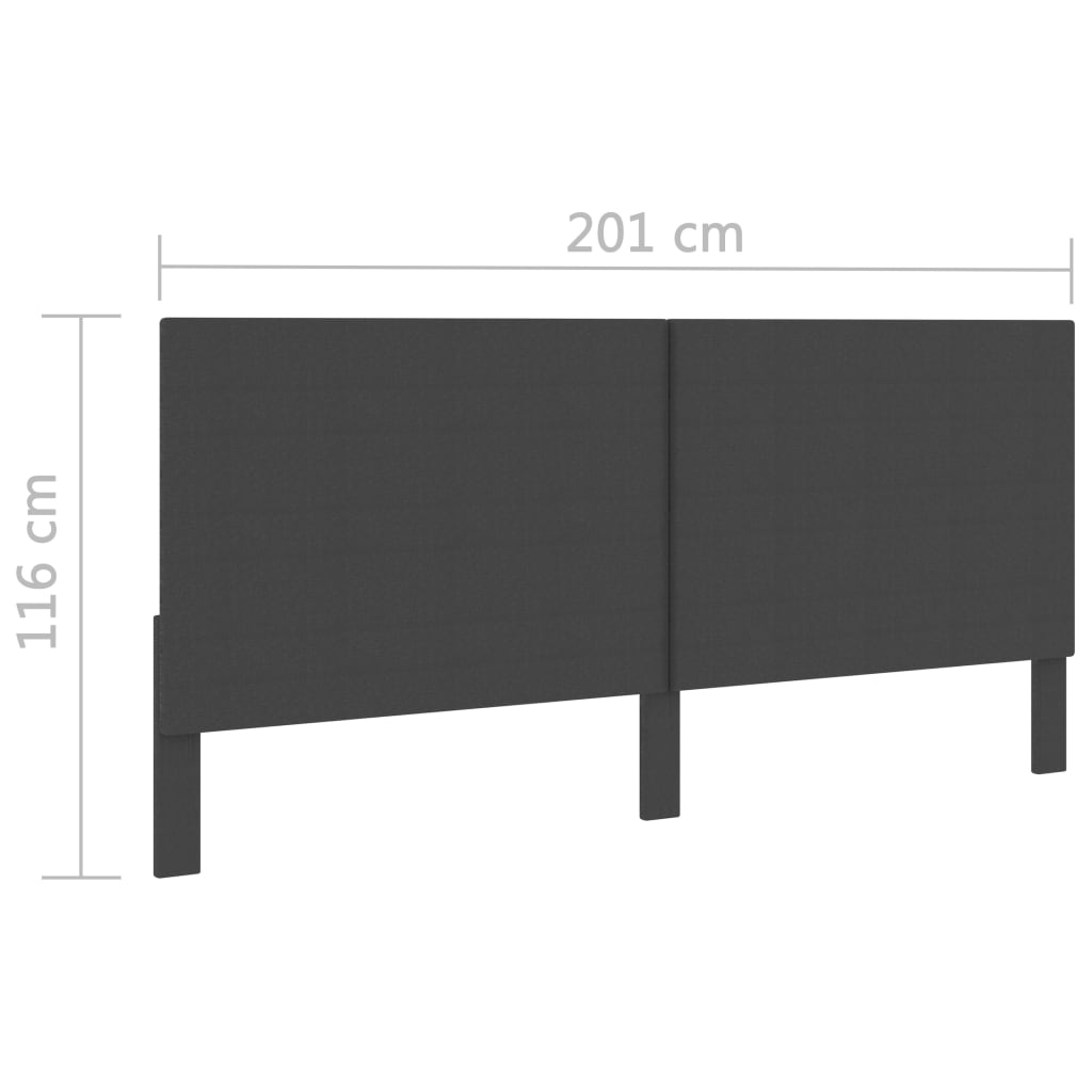 vidaXL Hoofdbord 140x200 cm stof donkergrijs