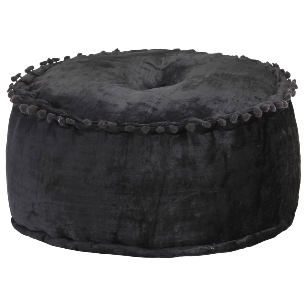 vidaXL Poef rond 40x20 cm fluweel blauw
