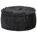 vidaXL Poef rond 40x20 cm fluweel blauw