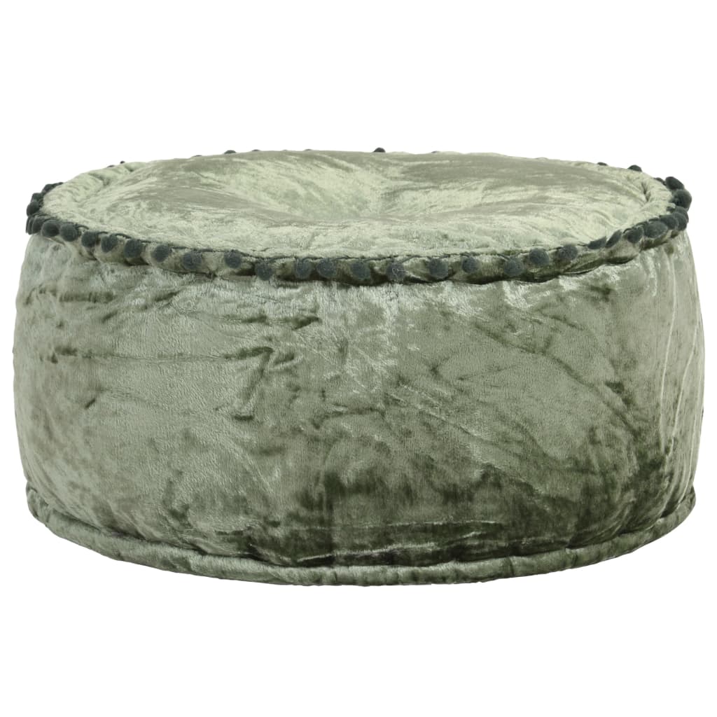 vidaXL Poef rond 40x20 cm fluweel blauw