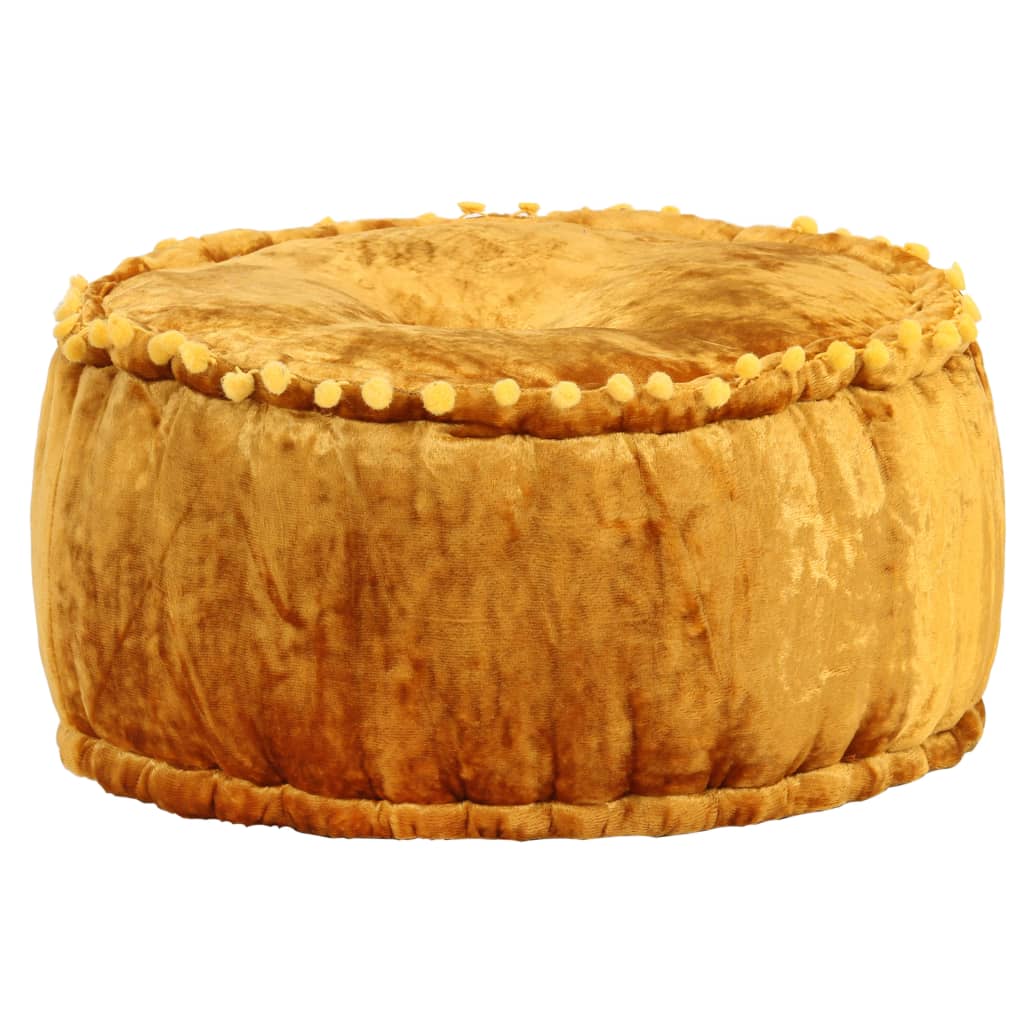 vidaXL Poef rond 40x20 cm fluweel blauw