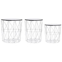 vidaXL Coffee tables 3 pcs white
