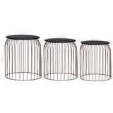 vidaXL Coffee Tables 3 pcs copper-coloured