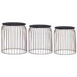 vidaXL Coffee Tables 3 pcs copper-coloured