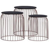 vidaXL Coffee Tables 3 pcs copper-coloured