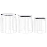 vidaXL Coffee Tables 3 pcs copper-coloured