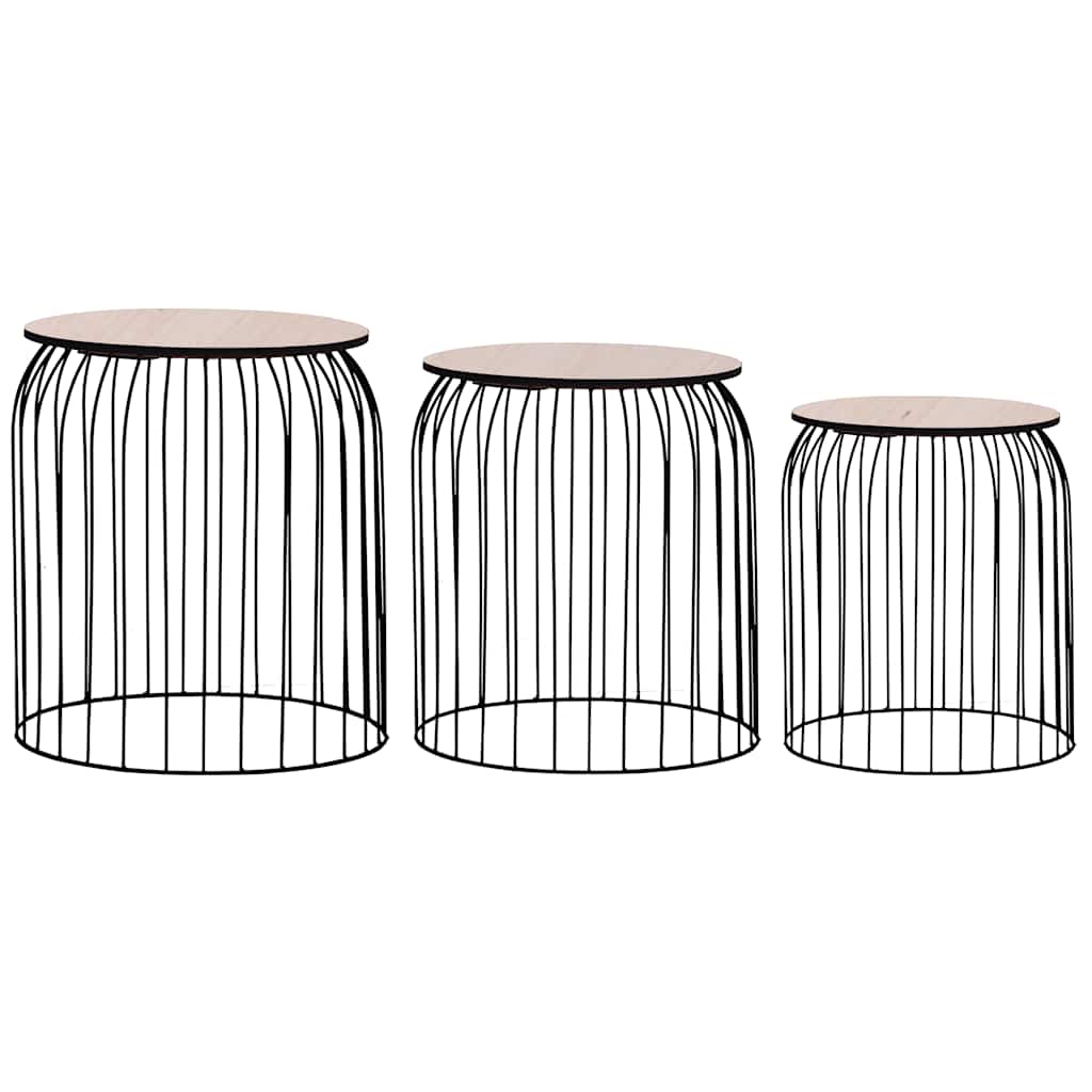 vidaXL Coffee Tables 3 pcs copper-coloured