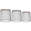 vidaXL Coffee Tables 3 pcs copper-coloured