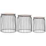 vidaXL Coffee Tables 3 pcs copper-coloured