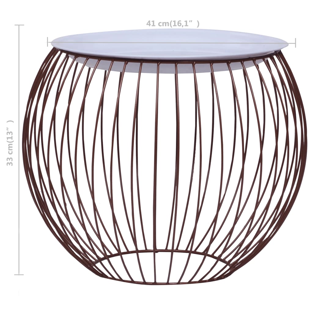 vidaXL Salontafel Ø 41 cm goudkleurig