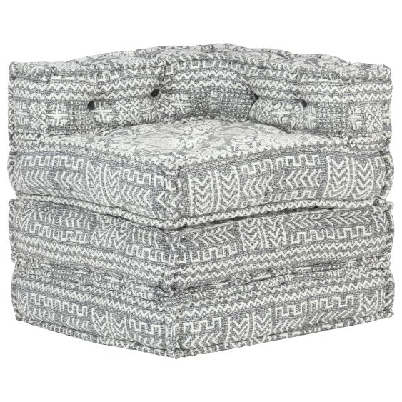 vidaXL Two-Seater Modular Patchwork Fabric Pouf