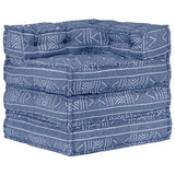 vidaXL Two-Seater Modular Patchwork Fabric Pouf