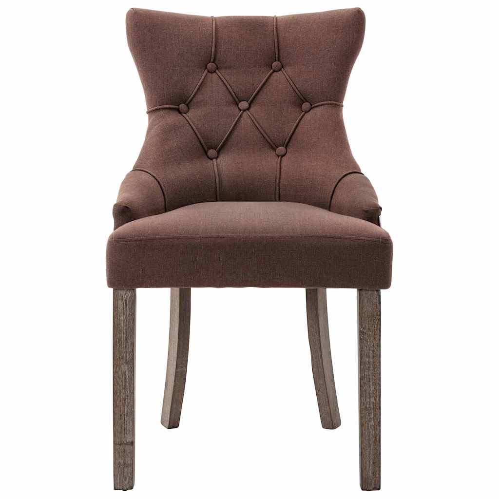 vidaXL Eetkamerstoelen 2 st stof zwart