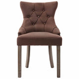 vidaXL Eetkamerstoelen 2 st stof zwart
