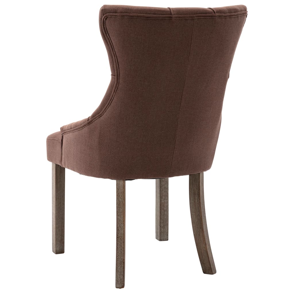 vidaXL Eetkamerstoelen 2 st stof zwart